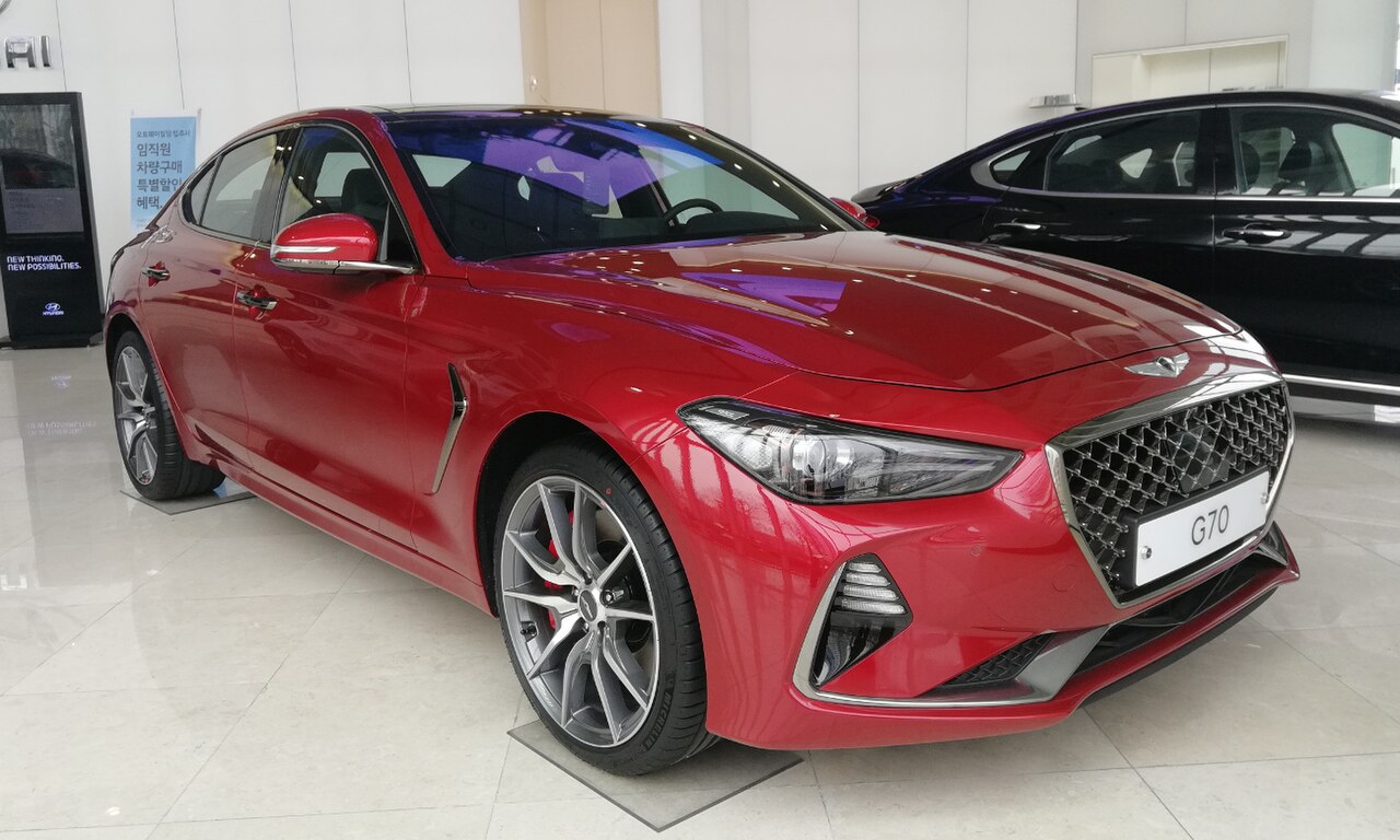 Genesis G70, pre-facelift generation. Overseas example; specifications may differ.