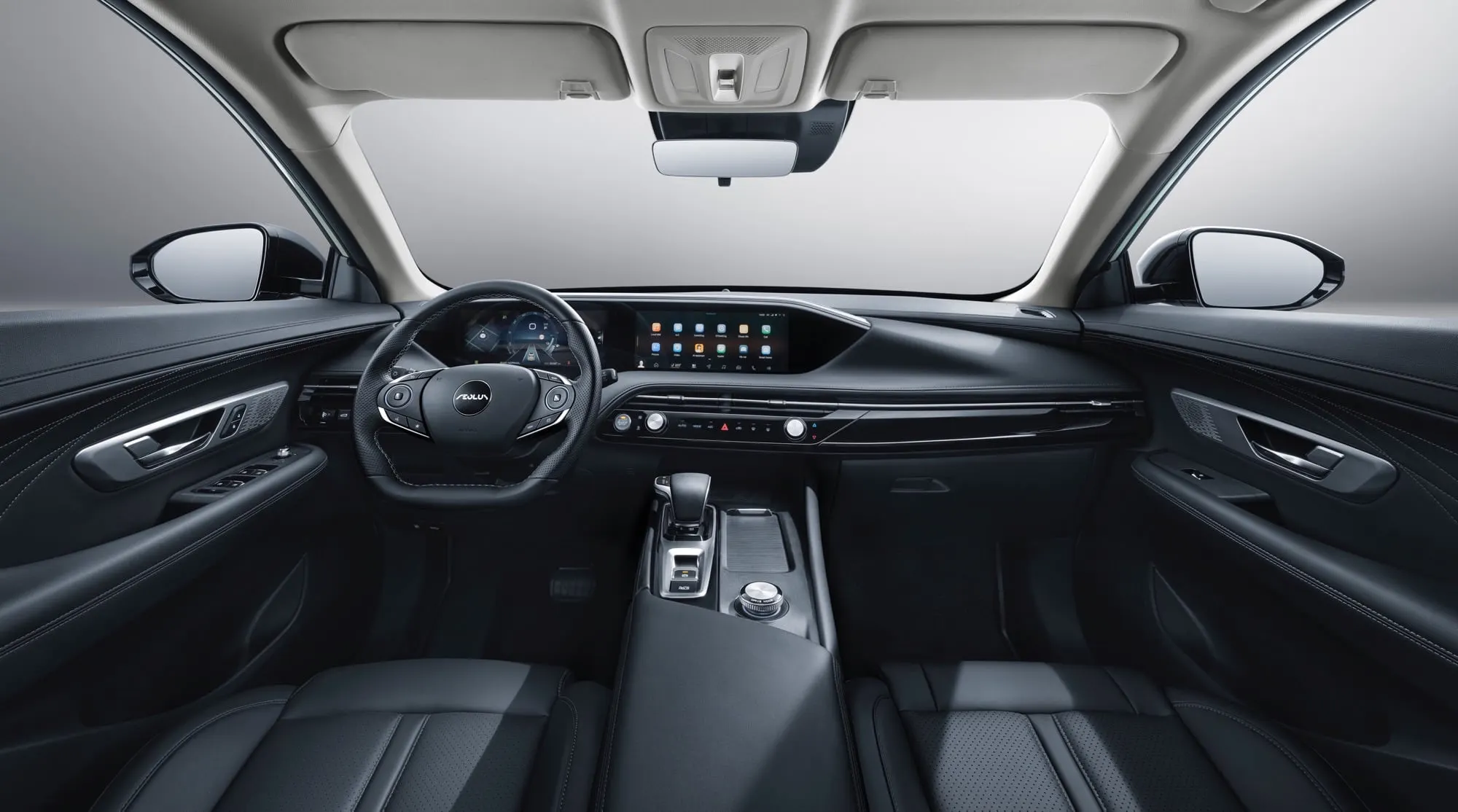 Interior of the Dongfeng Huge — Dongfeng Jamaica/Bert’s Automotive. Dealer model imagery; confirm local colours and equipment.