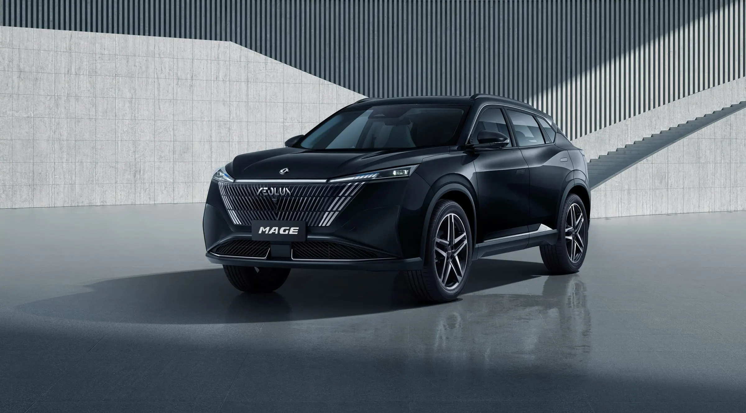 Dongfeng Mage in black — Dongfeng Jamaica/Bert’s Automotive. Dealer model imagery; confirm local colours and equipment.
