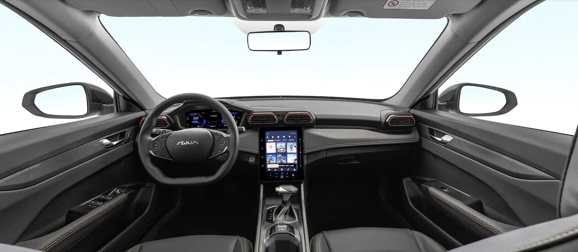 Interior of the Dongfeng Shine GS — Dongfeng Jamaica/Bert’s Automotive. Dealer model imagery; confirm local colours and equipment.
