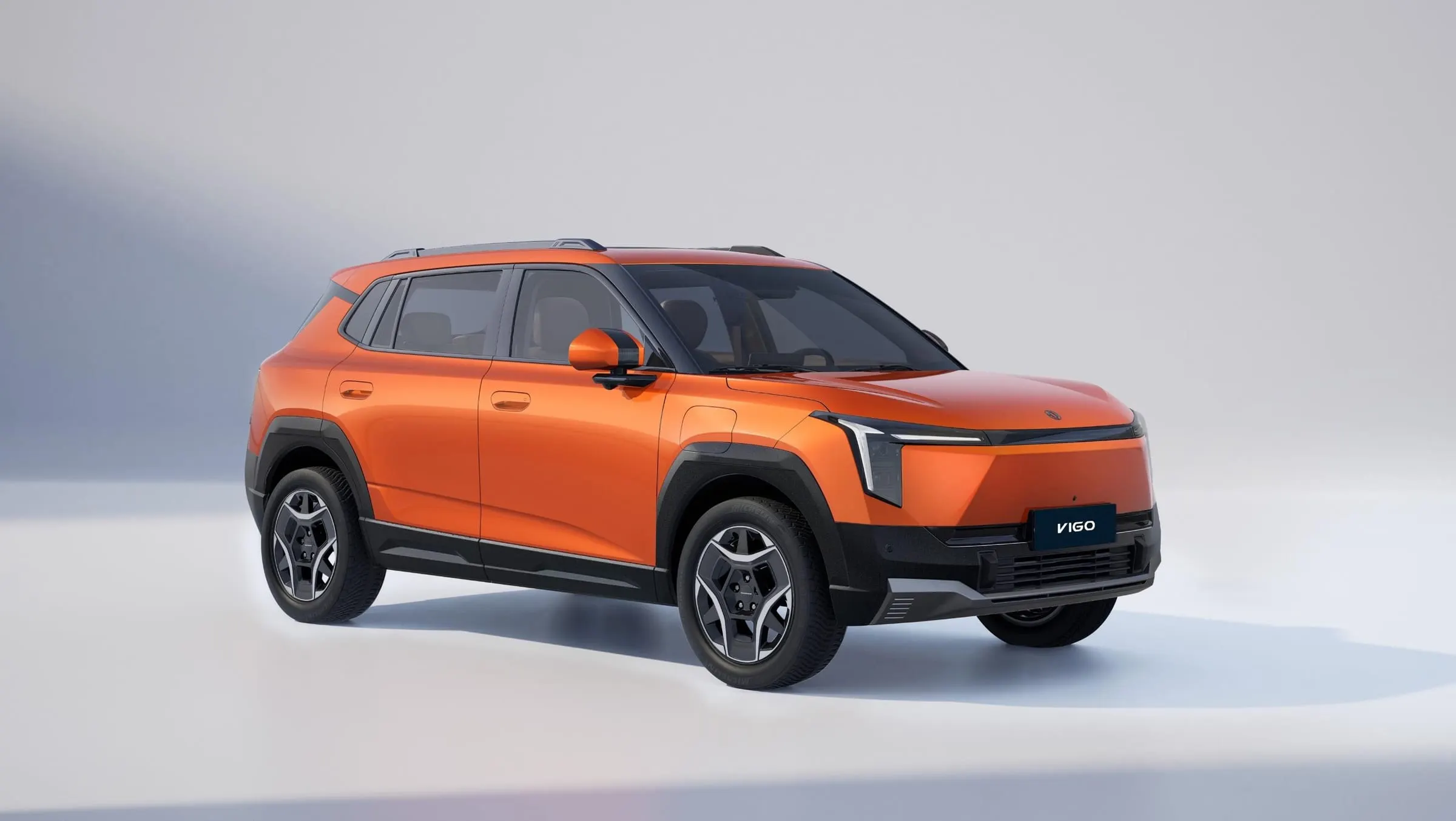 Dongfeng Vigo in sunset orange — Dongfeng Jamaica/Bert’s Automotive. Dealer model imagery; confirm local colours and equipment.
