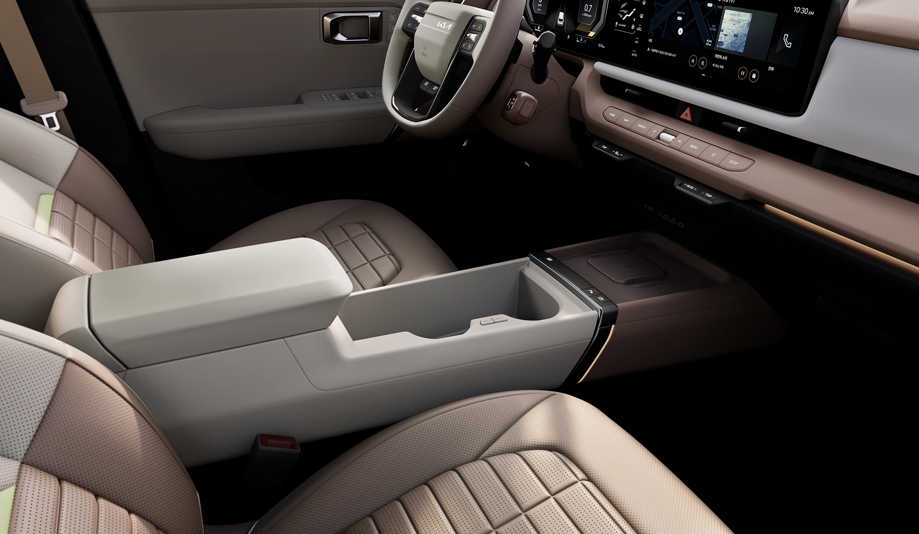 Kia global interior, shown in left-hand drive.